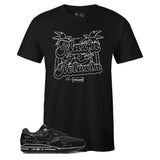 Black Crew Neck MAX'N AND RELAXIN T-shirt To Match Air Max 1 Sketch To Shelf Black
