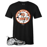 Black Crew Neck NO CENTS T-shirt To Match Air Foamposite One Shattered Backboard