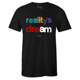 Black Crew Neck REALITY'S DREAM T-shirt To Match Air Jordan Retro 9 Dream It Do It Flight Nostalgia