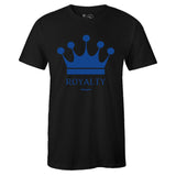 Black Crew Neck ROYALTY T-shirt To Match Air Jordan Retro 12 Game Royal