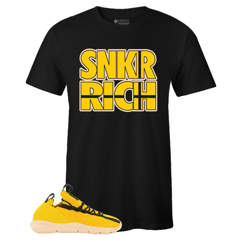 Black Crew Neck SNKR RICH T-shirt To Match Clearweather Interceptor Kill Bill