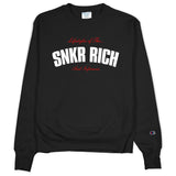 Black Crew Neck SNKR RICH Lifestyle Champion Sweatshirt to Match Air Jordan Retro 13 Reverse He Got Game