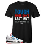 Black Crew Neck SOLID T-shirt To Match Air Jordan Retro 4 What The