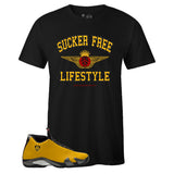 Black Crew Neck SUCKER FREE LIFESTYLE T-shirt To Match Air Jordan Retro 14 Reverse Ferrari