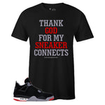 Black Crew Neck THANK GOD T-shirt To Match BRED 4