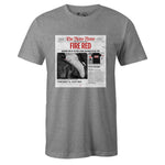 Grey Crew Neck RETRO NEWS T-shirt to Match Air Jordan Retro 5 Fire Red