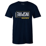 Navy Crew Neck INSPIRE Sneaker T-shirt To Match Air Jordan Retro 5 Michigan