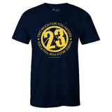Navy Crew Neck 23 Sneaker T-shirt To Match Air Jordan Retro 5 Michigan