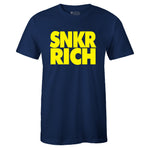 Navy Crew Neck SNKR RICH T-shirt To Match Jordan Retro 12 Michigan