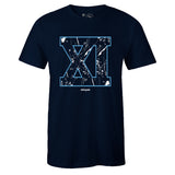 Men's Navy Crew Neck XI T-shirt to Match Air Jordan Retro 11 UNC