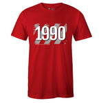 Red Crew Neck 1990 T-shirt to Match Air Jordan Retro 5 Fire Red