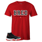 Red Crew Neck BRED T-shirt to Match Bred 11