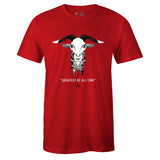Red Crew Neck GOAT T-shirt to Match Air Jordan Retro 5 Raging Bull