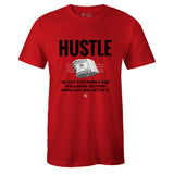 Red Crew Neck HUSTLE T-shirt to Match Air Jordan Retro 5 Raging Bull