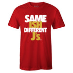 Red Crew Neck SAME ISH DIFFERENT J's T-shirt To Match Air Jordan Retro 12 Fiba