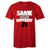 Red Crew Neck SAME ISH DIFFERENT J's T-shirt to Match Air Jordan Retro 5 Fire Red