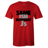 Red Crew Neck SAME ISH DIFFERENT J's T-shirt to Match Air Jordan Retro 5 Red Suede
