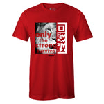 Red Crew Neck STRONG T-shirt To Match Air Jordan Retro 3 Red Cement