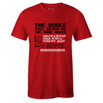 Red Crew Neck NEW NORMAL T-shirt to Match Air Jordan Retro 5 Raging Bull