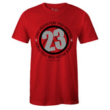 Red Crew Neck 23 Two Three T-shirt to Match Air Jordan Retro 5 Red Suede