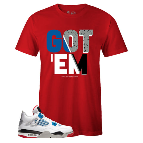 Red Crew Neck GOT 'EM T-shirt To Match Air Jordan Retro 4 What The