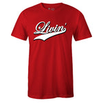 Men's Red Crew Neck LIVIN' T-shirt to Match Air Jordan Retro 11 Win Like 96