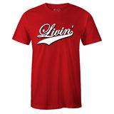Men's Red Crew Neck LIVIN' T-shirt to Match Air Jordan Retro 11 Win Like 96
