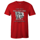 Red Crew Neck MILLIONAIRE MINDSET T-shirt to Match Bred 11