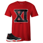 Red Crew Neck XI T-shirt to Match Bred 11