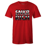 Red Crew Neck SNKR RICH T-shirt to Match Air Jordan Retro 11 Win Like 96