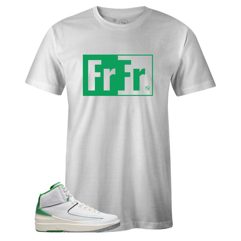 T-shirt to Match Air Jordan 2 Retro Lucky Green - FrFr White Sneaker Tee