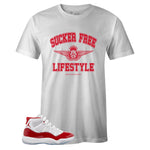 T-shirt to Match Air Jordan 11 Retro Cherry - Sucker Free Lifestyle