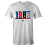 White Crew Neck 1989 T-shirt To Match Air Jordan Retro 4 What The