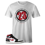 White Crew Neck 23 Sneaker T-shirt To Match Air Jordan Retro 1 OG Gym Red