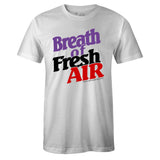 White Crew Neck BREATH OF FRESH AIR T-shirt To Match Nike Air Barrage Mid Raptors