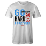 White Crew Neck GO HARD T-shirt To Match Air Jordan Retro 1 OG FEARLESS