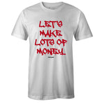 White Crew Neck LOTS OF MONEY T-shirt To Match Air Jordan Retro 13 HISTORY OF FLIGHT