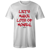 White Crew Neck LOTS OF MONEY T-shirt To Match Air Jordan Retro 13 HISTORY OF FLIGHT
