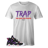 White Crew Neck TRAP Sneaker T-shirt To Match Nike Air Barrage Mid Raptors
