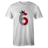 White Crew Neck SIX T-shirt to Match Air Jordan Retro 6 Carmine