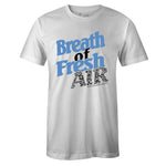 White Crew Neck BREATH OF FRESH AIR T-shirt To Match Air Jordan Retro 3 UNC