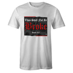 White Crew Neck BROKE T-shirt to Match Air Jordan Retro 4 Fire Red
