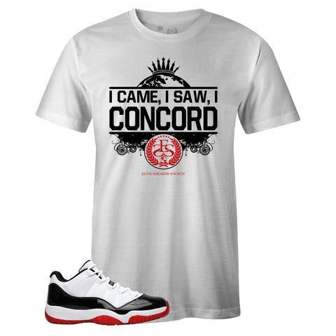 White Crew Neck I CAME I SAW T-shirt to Match Concord Bred 11