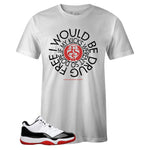 White Crew Neck DRUG FREE T-shirt to Match Concord Bred 11