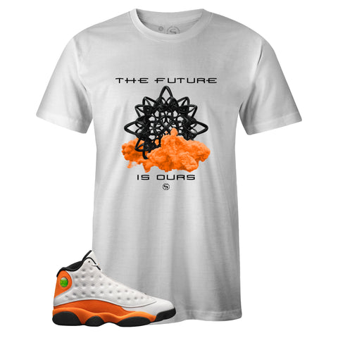 White Crew Neck FUTURE T-shirt to Match Air Jordan Retro 13 Starfish