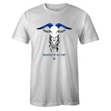 White Crew Neck GOAT T-shirt to Match Air Jordan Retro 14 Hyper Royal