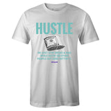 White Crew Neck HUSTLE T-shirt To Match Air Jordan Retro 1 OG Turbo Green