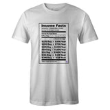 White Crew Neck INCOME FACTS T-shirt to Match Air Jordan Retro 11 CONCORD