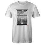 White Crew Neck INCOME FACTS T-shirt to Match Concord Bred 11