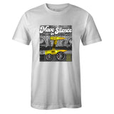 White Crew Neck MOVE IN SILENCE T-shirt to Match Nike SB Dunk Low Black White
